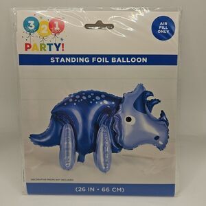 321 Party! 26" Giant Standing Foil Dinosaur Balloon Centerpiece